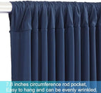 50ft x 12ft Navy Blue Backdrop Curtains Wrinkle Free Backdrop Curtain for Wedding Parties Blue Fabric Backdrops Drapes Back Drop Cloth Bridal Shower Stage Curtains Wedding Decorations for Reception - Image 7
