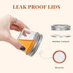 CycleMore 4oz Mason Jar, 40 Pack with Silver Split Lids - Image 4