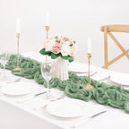 Sage Green Cheesecloth Table Runner Fall Table Decorations 10ft, 8 Pack - Image 3