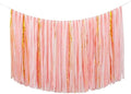 PapaKit 5ft Extra Large Streamer Party Garland Backdrop (White & Pink) by PapaKitCreativeDecoration