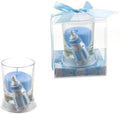 Lunaura Baby Keepsake - Set of 12 Boy Baby Bottle Glass Votive Candle Set Favors - Blue by MEGA+FAVORS