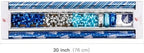 WRAPAHOLIC Blue Christmas Wrapping Paper Set - Blue and Silver Metallic Foil Shine Christmas Wrapping Paper Bundle with Gift Bow & Ribbon & Tag & Sticker - Image 7