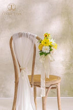 TINGE TIME Artificial Flowers Combo, Rose Dahlia Yellow Wedding Flowers - Image 7