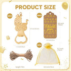 50 Pack Baby Stroller Bottle Opener Favors, Baby Shower Bottle Opener Favors with Thank You Tags & Organza Bags, Baby Shower Party Favors for Guests, Baby Shower Return Gifts - Image 2