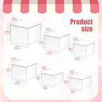 6 Pcs Acrylic Buffet Risers, Clear Stackable Food Display Stand - Image 2