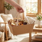 WRITWAA 10pcs Empty Baskets Kraft Basket Bulk with Handles 9.8x6.5x4.3 Easy to Fill for Wedding Party Graduation Birthday Baby Shower Thanksgiving Christmas Brown - Image 6