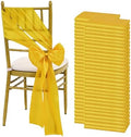 fani Gold Satin Chair Straps Bows,120 PCS 7x108 Inch,Chair Sash by fani