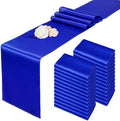24 Pack Royal Blue Satin Table Runners, 12 x 108 Inch Table Runners for Rectangle Round Tables,Smooth Satin Table Runner for Wedding,Birthday Party Banquets Graduation Engagements Decoration by Pesonlook