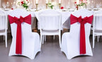 MDS Pack of 200 Chiffon Chair Sashes for Wedding & Event Décor - Red - Image 2