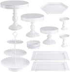 Hedume 10-Set Cake Stands, Metal Cupcake Stand Set with Multiple Combination Styles, Dessert Plate Cake Serving Tray Candy Fruit Display Tower for Wedding, Birthday Party, Anniversary, Baby Shower by Hedume