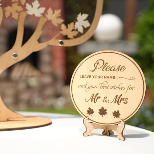 Wooden Family Tree Guest Book Alternative for Rustic Wedding Drop Box - Image 3