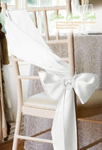 120 PCS White Satin Chair Sashes, 7 x 108 Inch - Image 6