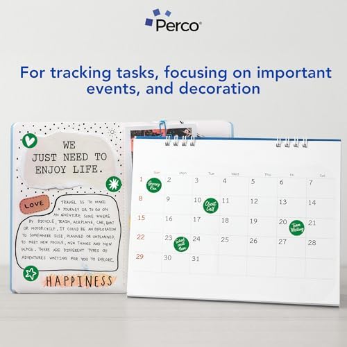 Perco Green Perforated Round Circle Dot Sticker 1-Inch Labels — 10 Rolls, 10,000 Stickers - Shelf Labels, Inventory Grouping & Product Classification, Strong Adhesive—Made in USA - Image 3