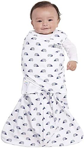 HALO 100% Cotton Sleepsack Swaddle, 3-Way Adjustable Wearable Blanket, TOG 1.5, Navy Hedgehog, Small, 3-6 Months - Image 3