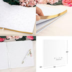 Andaz Press Personalized Wedding Guestbook with Gold Accents, Minimal Design White Guest Sign in Guest Registry 120 Pages 8.5 X 8.5 Memories Book for DIY, Scrapbook, Photo Album - Image 5
