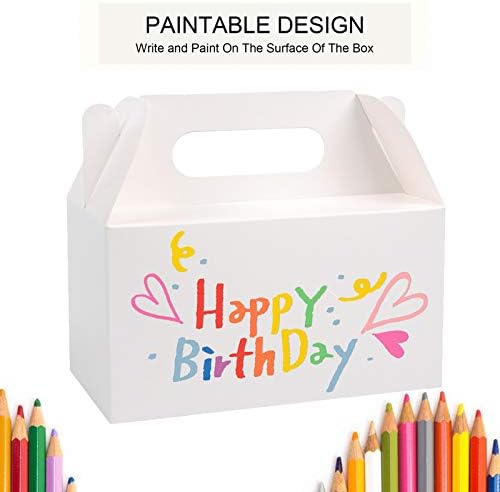 LOKQING 30PACK Party Favor Boxes Treat Boxes Gable Boxes 7x3.85x3.85 Inches and 100PACK Clear Cellophane Treat Bags Cookie bags 9x4 Inches - Image 7
