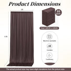 50ft x 15ft Brown Backdrop Curtains, Wrinkle Free Drapes Back Drop Cloth - Image 7