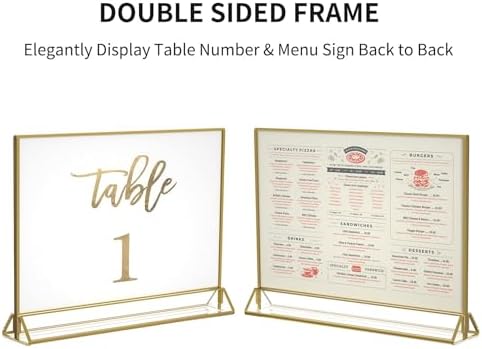 NIUBEE 8.5x11 Acrylic Sign Holder,Picture Frame,Wedding Table Numbers,6pack - Image 5