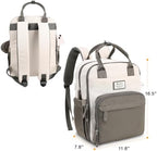 RUVALINO Diaper Bag Backpack-Multifunction Baby Travel Bag with Changing pad, Insulated Bottle Holders & Pacifier Case, Large Capacity, Waterproof, Cream & Taupe - Image 2
