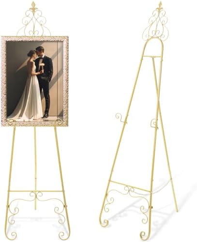 Easel Stand for Sign, Elegant, Gold, 1 Pcs by Unknown