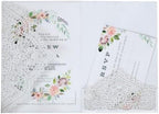 20Pcs Laser Cut Pocket Wedding Invitation Covers, 4.9×7 Inch Trifold Lace Floral Invitation Sleeves with Envelopes (White, 50 Pcs Blank) by Unknown