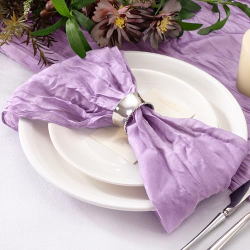 Cheesecloth Napkins Lilac Purple Cloth Napkins Bulk,Set of 50 - Image 3