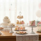 8 Pcs Cake Stands Set Metal Dessert Table Display Tiered Cupcake Holder Candy Donut Fruit Plate Cake Serving Tray Candlestick Display Treats Serving Tower for Wedding Birthday Party Decor (White) - Image 4