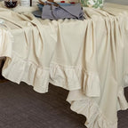 GLORY SEASON Retro Farmhouse Ruffle Tablecloth Cotton Flounces Trim Washable Table Cover Tablecloths for Rectangle Table Baby Shower Kitchen Party Wedding Decor 60''x102'' - Image 7