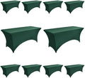 10-Pack 6ft Spandex Table Covers for Rectangle Standard Folding Tables - Wrinkle Resistant Stretch Tablecloths - Ultimate Fitted Table Protector for Parties, Banquet, Wedding by Unknown