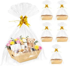 EVELOMO 6 Pack Empty Gift Baskets to Fill - 10" x 8" Baskets for Gifts Empty, Sturdy DIY Gifts Baskets Sets with 500g Crinkle Cut Papers for Birthdays Weddings Parties and Holidays (Kraft) by EVELOMO