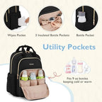 mommore Diaper Bag Backpack, Large Travel Baby Bag for Daily Essentials - Image 4