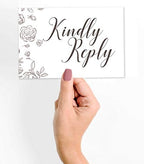 50 Blank RSVP Cards,RSVP Postcards No Envelopes Needed,Floral Print Response Card,RSVP for Wedding,Baby Shower,Bridal Shower - Image 2