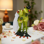 Frog Figurines Cake Topper Wedding Decorations Funny Small Desk Decor Shelf - Image 4