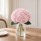 Artificial Pink Hydrangea Flower in Vase Faux Floral for Bedroom Gift Decor - Image 5