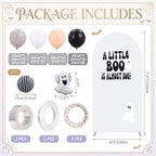 7.2ft Halloween a Little Boo is Almost Due Arch Backdrop Cover - Image 2