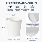 Turbo Bee 10 oz Disposable Coffee Paper Cups,270 Pack Hot Drinking Cups,White Paper Party Cups - Image 3