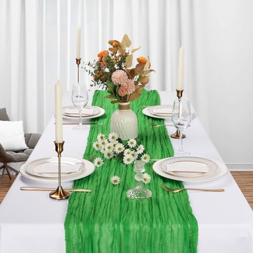 12 Pack 35 x 120 Inch Green Table Runner Cheesecloth - Image 3