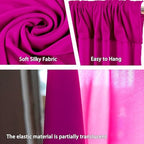 10 x 7 Feet Rose Red Backdrop Curtain for Partie, Background Curtains for Photoshoot, Birthday, Wedding, Halloween, Thanksgiving, Christmas Day, New Year Party Decorations 5Ft x 7Ft, 2 Panels - Image 3