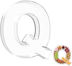 13.8" Extra Large Acrylic Letter Charcuterie Board Box, Reusable Fillable Letter Cake Candy Dish Display Serving Tray for Birthday Anniversary Party Decoration (Q) by RUFHVTY