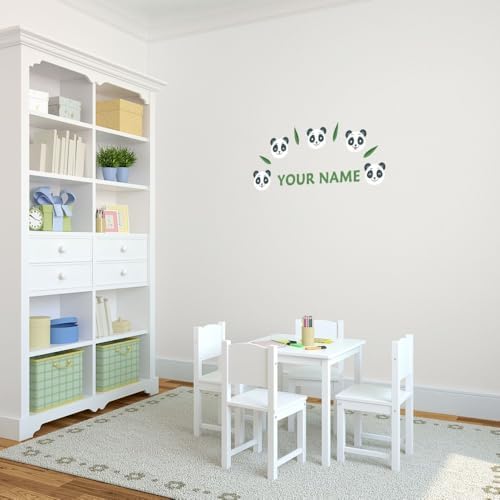 Oliver's Labels Premium Name Wall Decals - Matte Finish Personalized Wall Art for Kids' Rooms & Nurseries (Panda) - Image 2