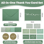Supervitae 240 Pack Thank You Cards with Envelopes 3.5 x 5, Green Tones - Image 2
