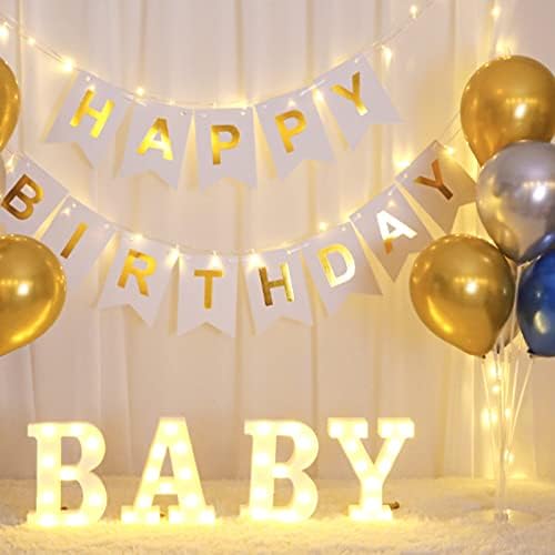 Baby Marquee Light Up Letters - LED Letter Number Light Sign Decoration for Birthday Home Table Decor White - Image 5