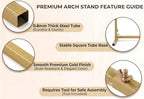 Balloon Arch Stand Set of 2 (7.2FT & 6FT) – Gold Arch Backdrop Stand for Wedding, Party Decoration, Photo Backdrop Frame with Base, Carry Bags & Accessories - Image 2