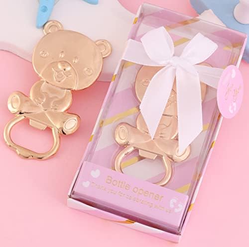 24 Pack Bear Bottle Opener Baby Shower Favors for Guest, Metal Beer Bottle Opener for Baby Shower Souvenirs/Decor/Gift Supplies,Baby Shower Party Favor (Pink, 24) - Image 6