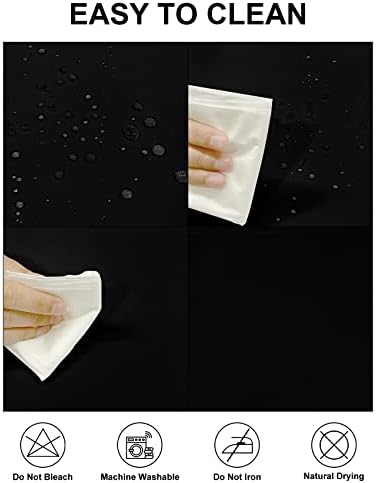 Fokitut 2 Pack Waterproof Rectangle Tablecloth, 60x102 Inch, Stain Resistant and Wrinkle Polyester Table Cloth, Fabric Table Cover for Kitchen Dining, Wedding, Party, Holiday Dinner-Black - Image 2