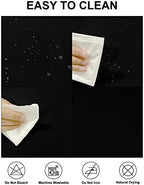 Fokitut 2 Pack Waterproof Round Tablecloth, 90 Inch, Stain Resistant and Wrinkle Polyester Table Cloth, Fabric Table Cover for Kitchen Dining, Wedding, Party, Holiday Dinner-Black - Image 2