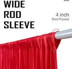gogoparti 10x12ft Red Backdrop Curtain for Wedding Parties, 2 Panels (5x12 ft Each) Wrinkle-Free Dackdrop Curtains, Silky Draping Fabric for Birthday Party, Baby Shower, Photo Background - Image 4