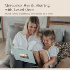 Premium Scrapbook Album with Window and Writing Space – 60 Pages holds 200 Photos of Different Sizes – Wedding, Baby, Travel & Family Memories – 11.4" x 8.6" - Powder Blue - Image 6