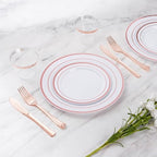 Goodluck 600 Pieces Rose Gold Disposable Plates for 100 Guests - Image 2
