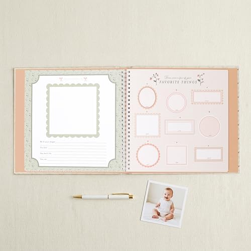 Lucy Darling Cottage Floral Baby Memory Book – First Year Journal, 5-Year Milestone Scrapbook & Photo Album – Keepsake for Baby Boy or Girl – Ideal Gift - Image 5